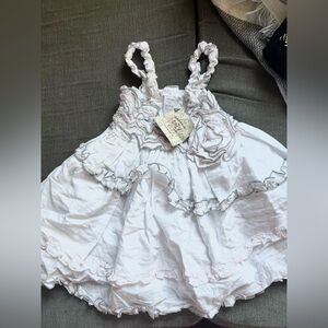 Charming White Kids Dress